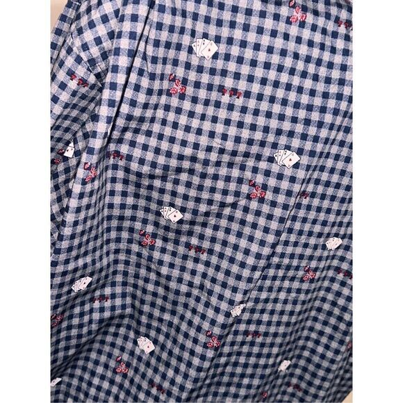 NEW WITH TAGS NWT Cremieux Mens Shirt Slim Fit Cards Ace Poker Chips 777 Gamblin - Picture 6 of 6